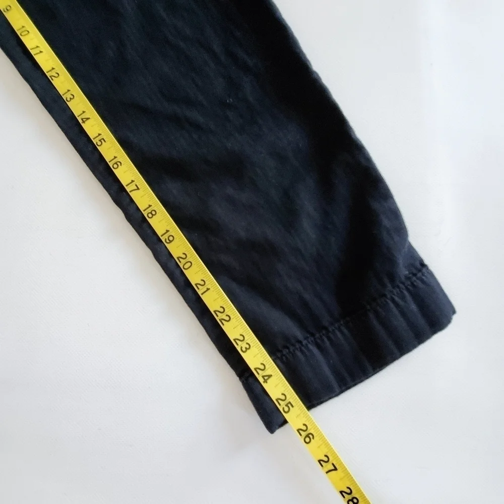 7187 * LOFT Outlet High Rise Straight Leg Cotton Pants Black Size XS - Picture 11 of 11